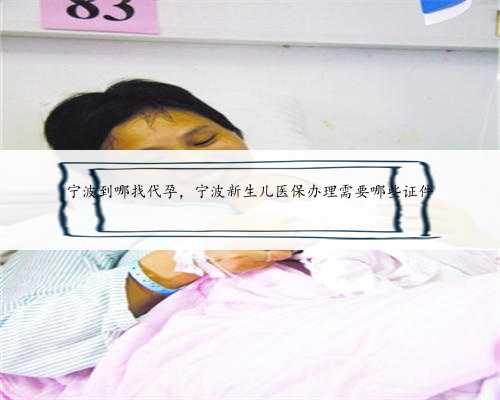 宁波到哪找代孕，宁波新生儿医保办理需要哪些证件